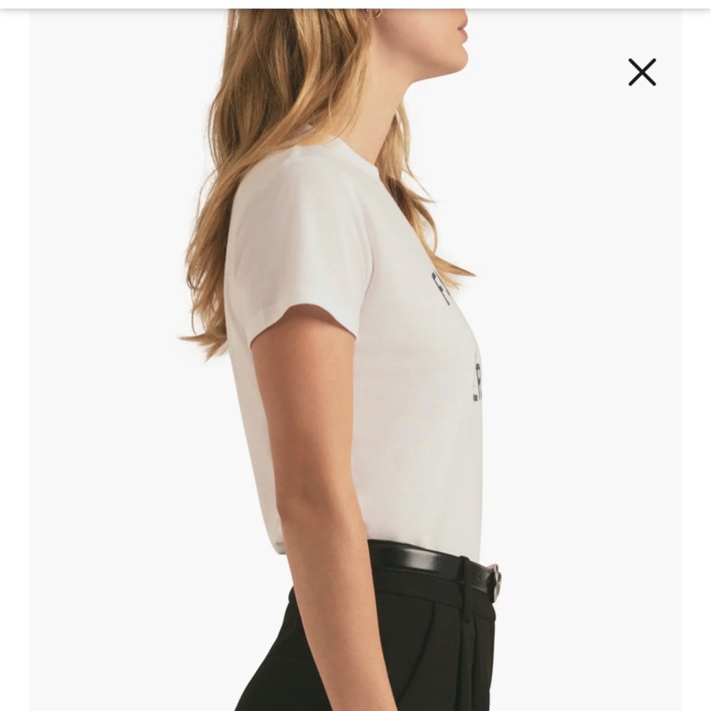 Favorite Daughter White and Red Short Sleeve Tees - Picture 10 of 11